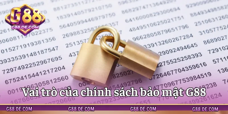 Chính sách bảo mật G88 có vai trò quan trọng