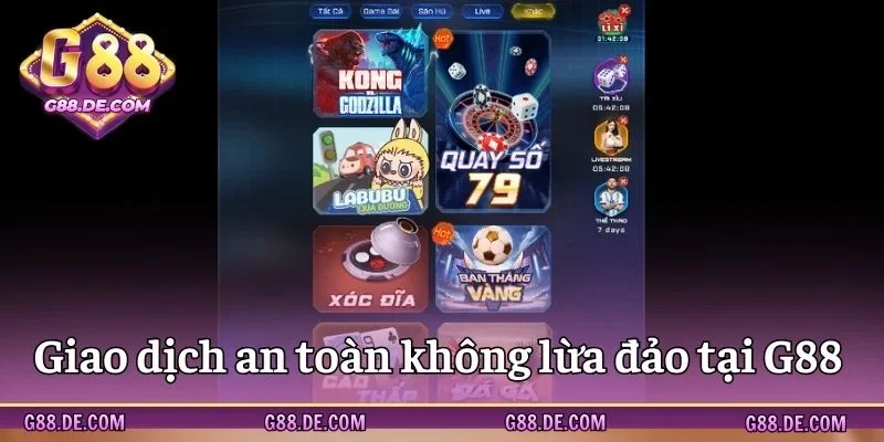 Minh bạch giao dịch đảm bảo uy tín tại G88