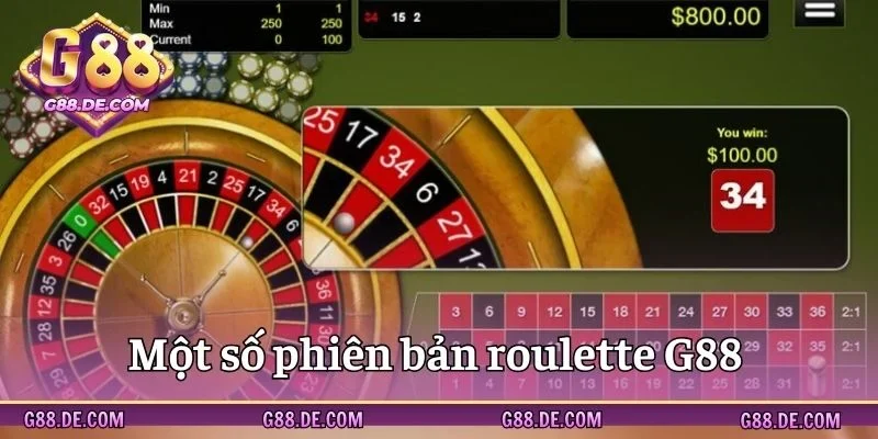 Một số phương thức cược Roulette G88 phổ biến